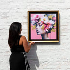 Dahlias Delight - Original - SOLD by artist Chuck - Wyecliffe Galleries