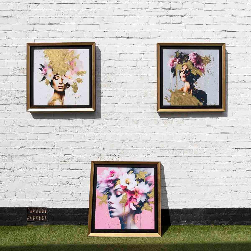 Dahlias Delight - Original - SOLD by artist Chuck - Wyecliffe Galleries