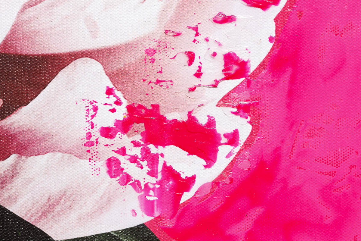 Shocking Pink - Original - SOLD by artist Chuck - Wyecliffe Galleries