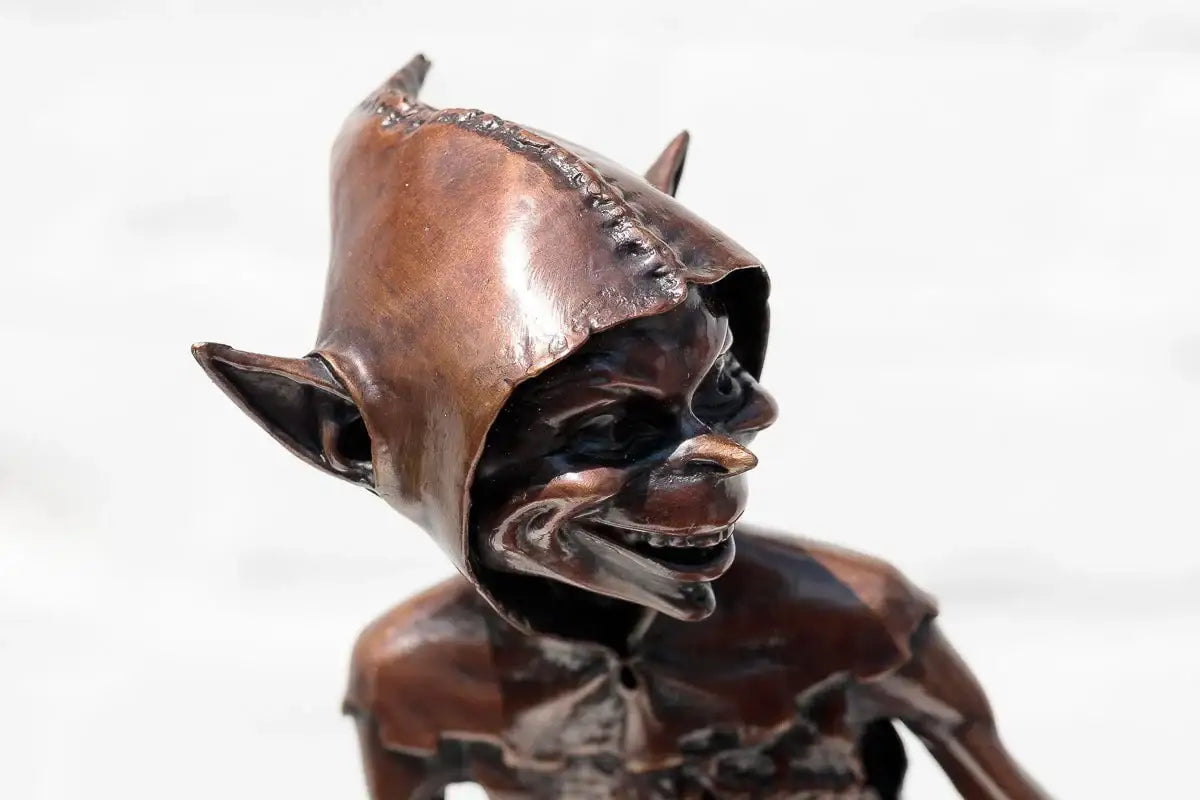 Caterpillar Spiller - Bronze Sculpture (Miniature) - Edition by artist David Goode - Wyecliffe Galleries