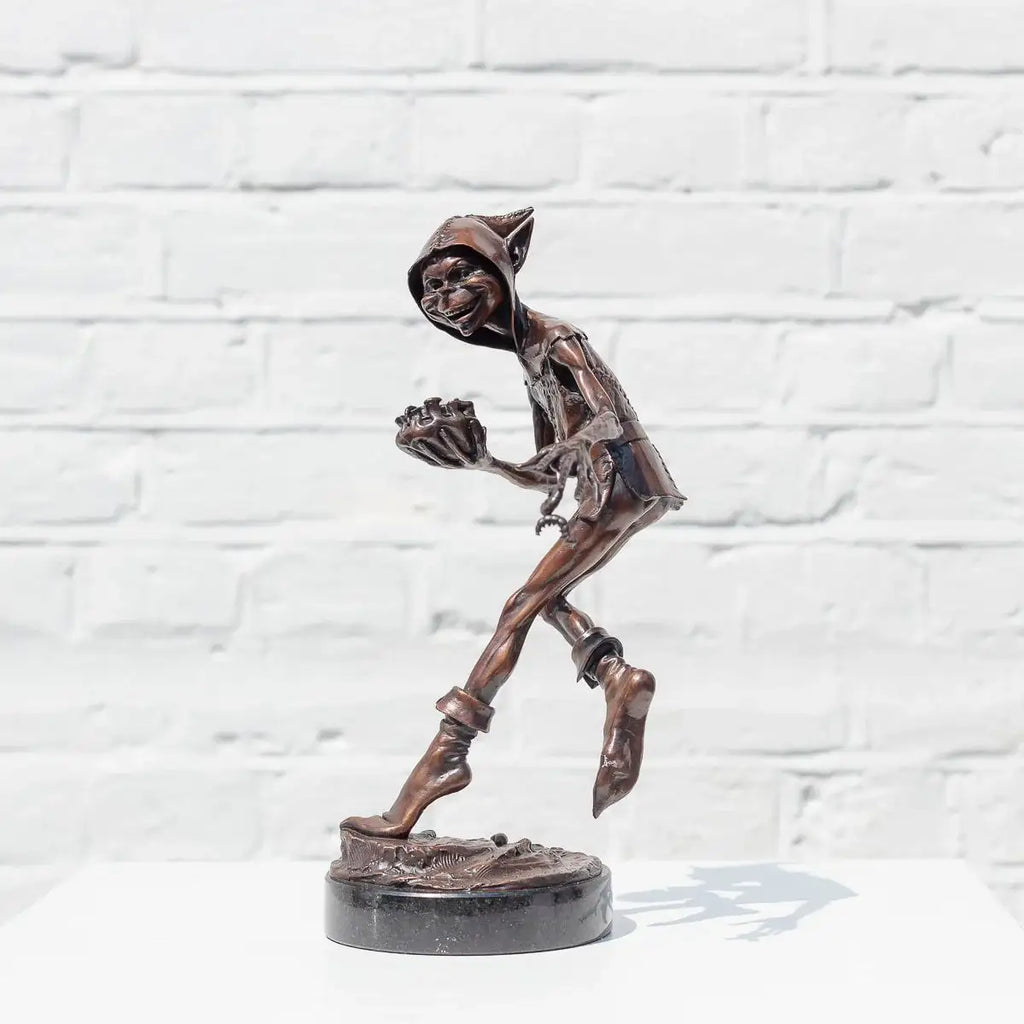 Caterpillar Spiller - Bronze Sculpture (Miniature) - Edition by artist David Goode - Wyecliffe Galleries