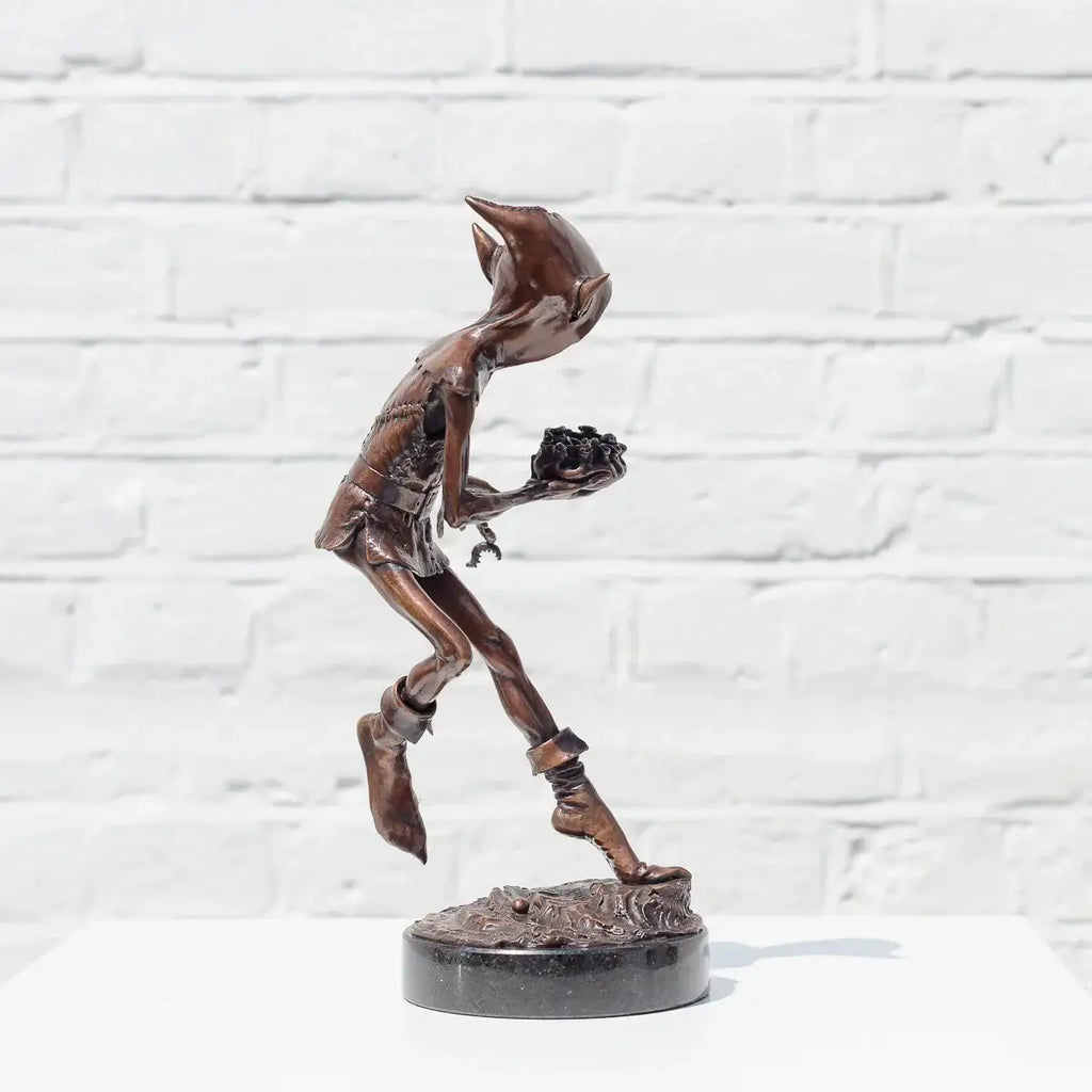 Caterpillar Spiller - Bronze Sculpture (Miniature) - Edition by artist David Goode - Wyecliffe Galleries