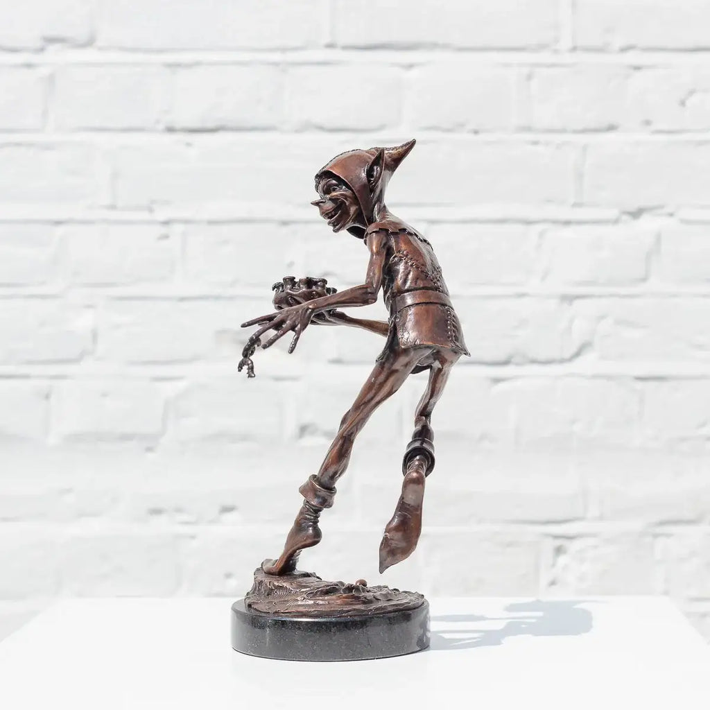 Caterpillar Spiller - Bronze Sculpture (Miniature) - Edition by artist David Goode - Wyecliffe Galleries