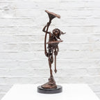 Goblin With Mushrooms - Bronze Sculpture (Miniature) - Edition by artist David Goode - Wyecliffe Galleries