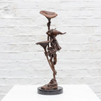 Goblin With Mushrooms - Bronze Sculpture (Miniature) - Edition by artist David Goode - Wyecliffe Galleries