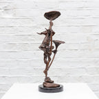 Goblin With Mushrooms - Bronze Sculpture (Miniature) - Edition by artist David Goode - Wyecliffe Galleries
