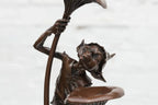 Goblin With Mushrooms - Bronze Sculpture (Miniature) - Edition by artist David Goode - Wyecliffe Galleries