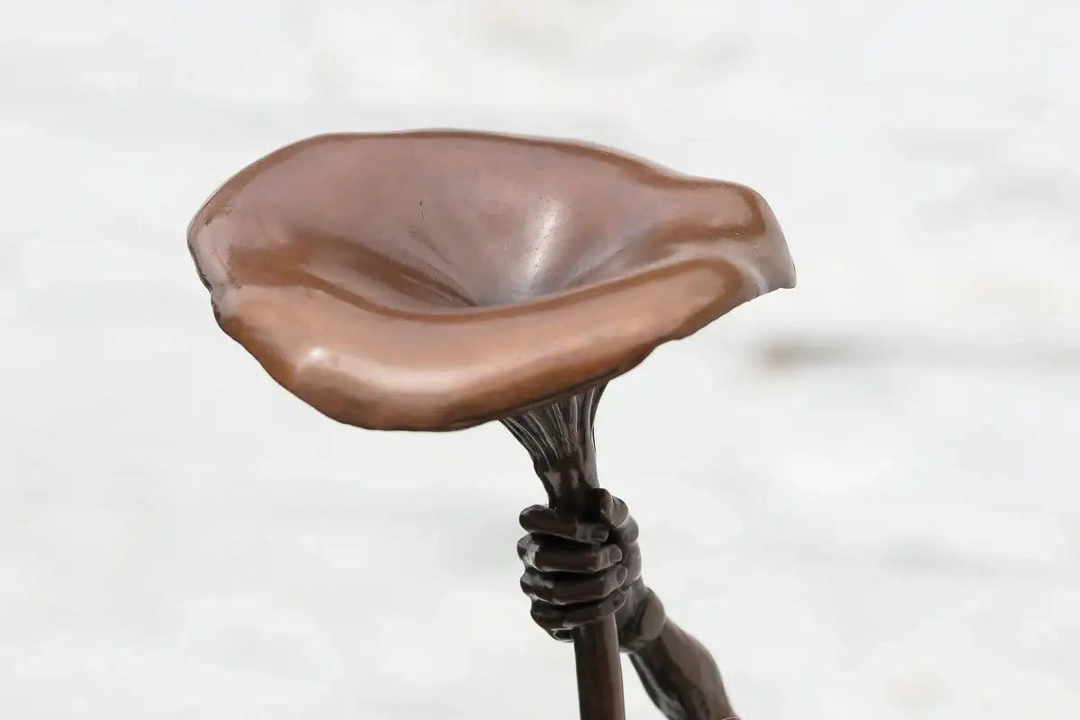 Goblin With Mushrooms - Bronze Sculpture (Miniature) - Edition by artist David Goode - Wyecliffe Galleries