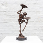 Goblin With Mushrooms - Bronze Sculpture (Miniature) - Edition by artist David Goode - Wyecliffe Galleries