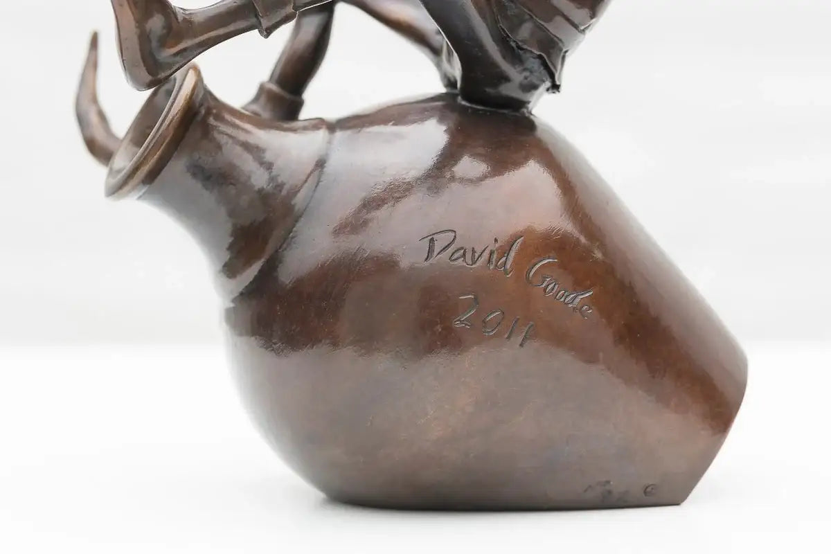 Jackpot - Bronze Sculpture (Miniature) - Edition by artist David Goode - Wyecliffe Galleries