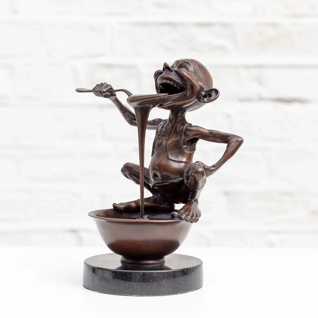 Little Pudding - Bronze Sculpture (Miniature) - Edition by artist David Goode - Wyecliffe Galleries