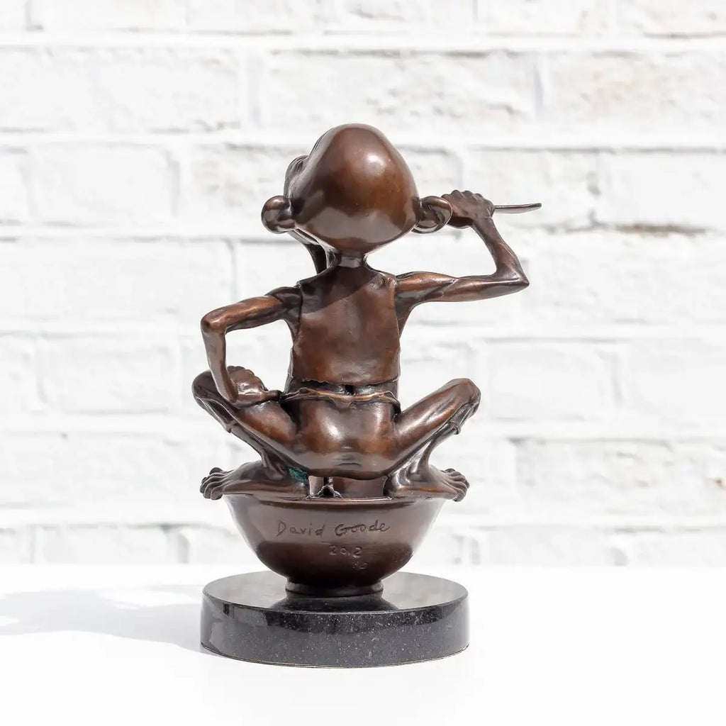 Little Pudding - Bronze Sculpture (Miniature) - Edition by artist David Goode - Wyecliffe Galleries
