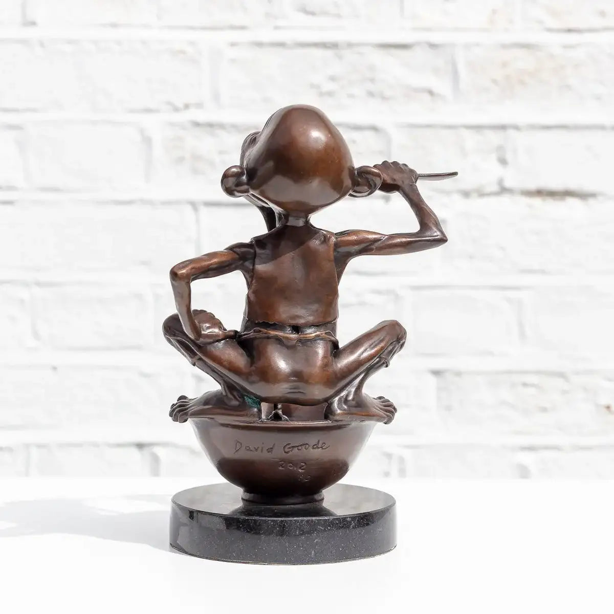 Little Pudding - Bronze Sculpture (Miniature) - Edition by artist David Goode - Wyecliffe Galleries