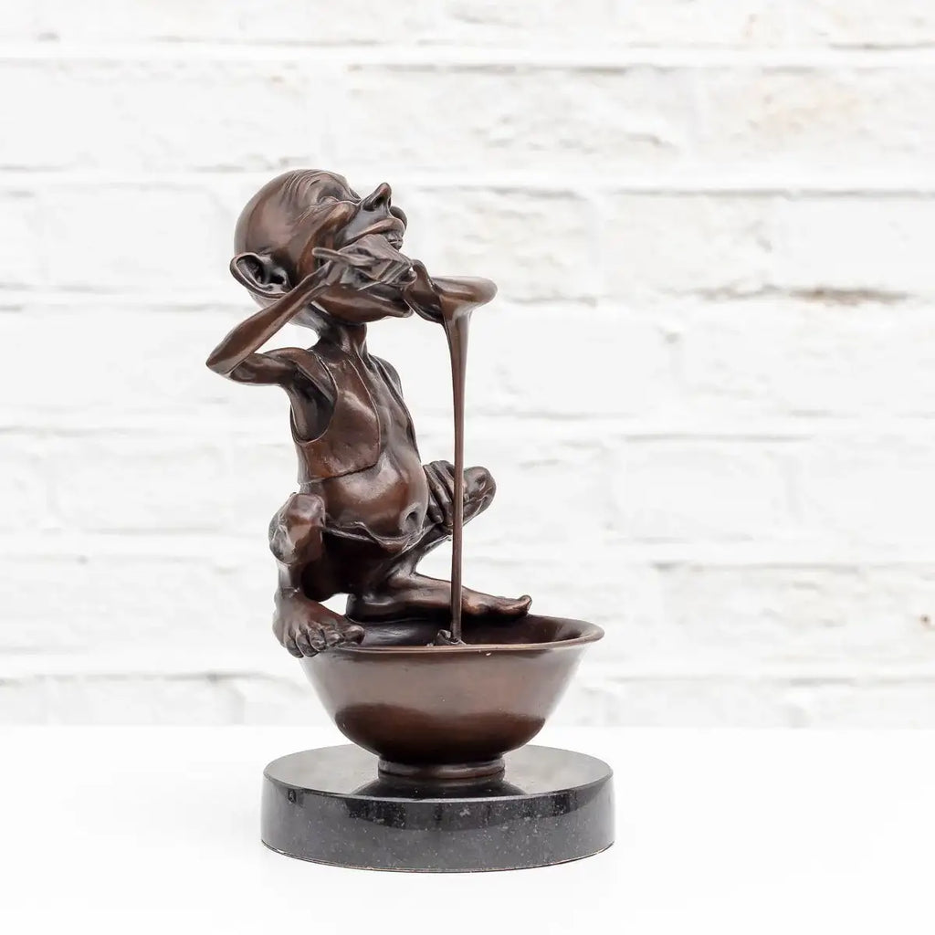 Little Pudding - Bronze Sculpture (Miniature) - Edition by artist David Goode - Wyecliffe Galleries