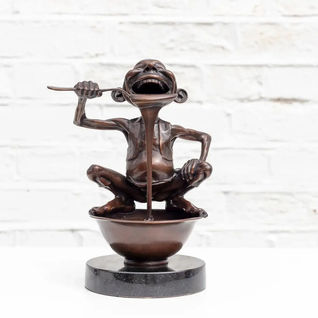 Little Pudding - Bronze Sculpture (Miniature) - Edition by artist David Goode - Wyecliffe Galleries