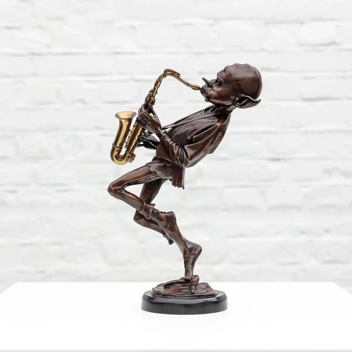 Sax Player - Bronze Sculpture (Miniature) - Edition by artist David Goode - Wyecliffe Galleries