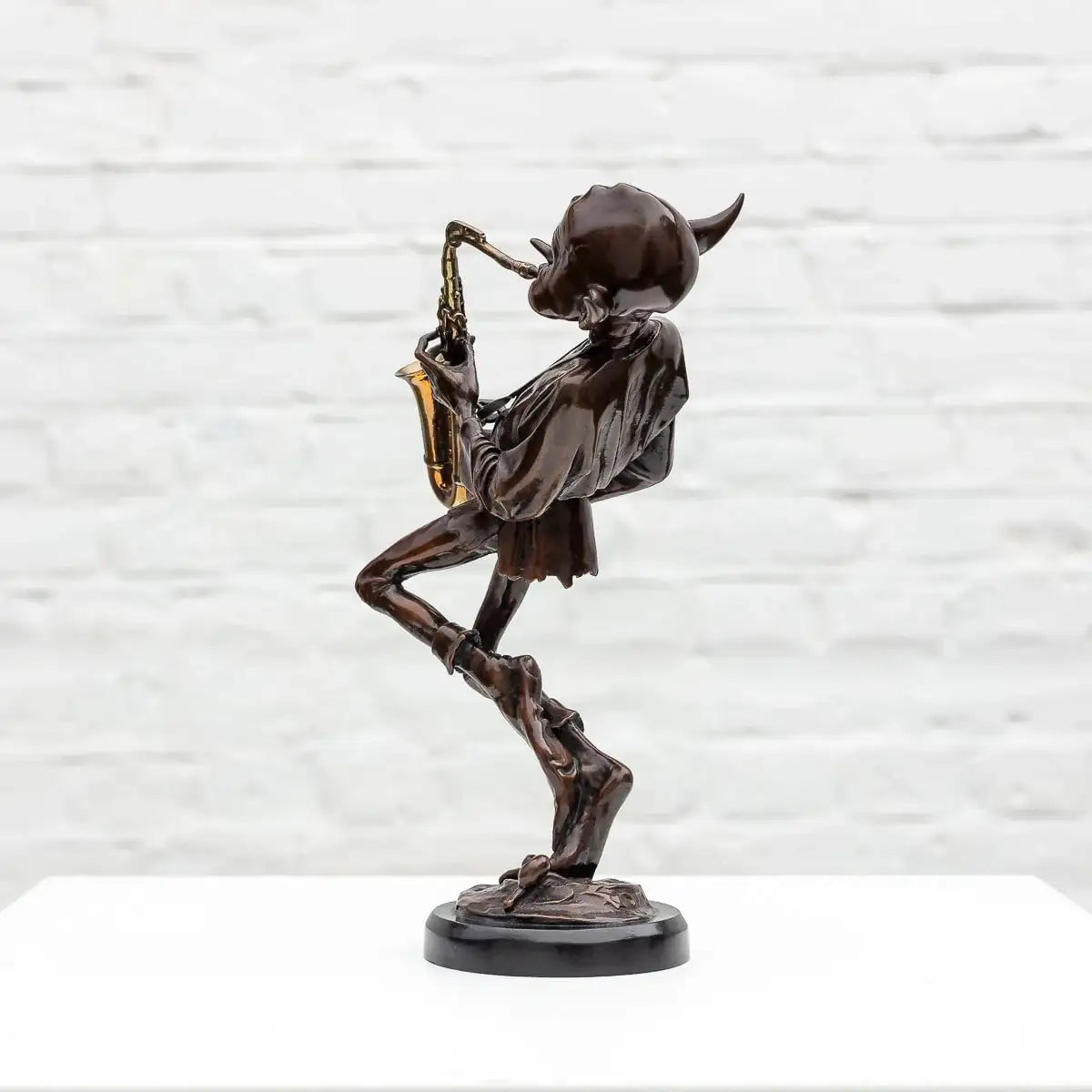 Sax Player - Bronze Sculpture (Miniature) - Edition by artist David Goode - Wyecliffe Galleries