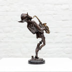 Sax Player - Bronze Sculpture (Miniature) - Edition by artist David Goode - Wyecliffe Galleries