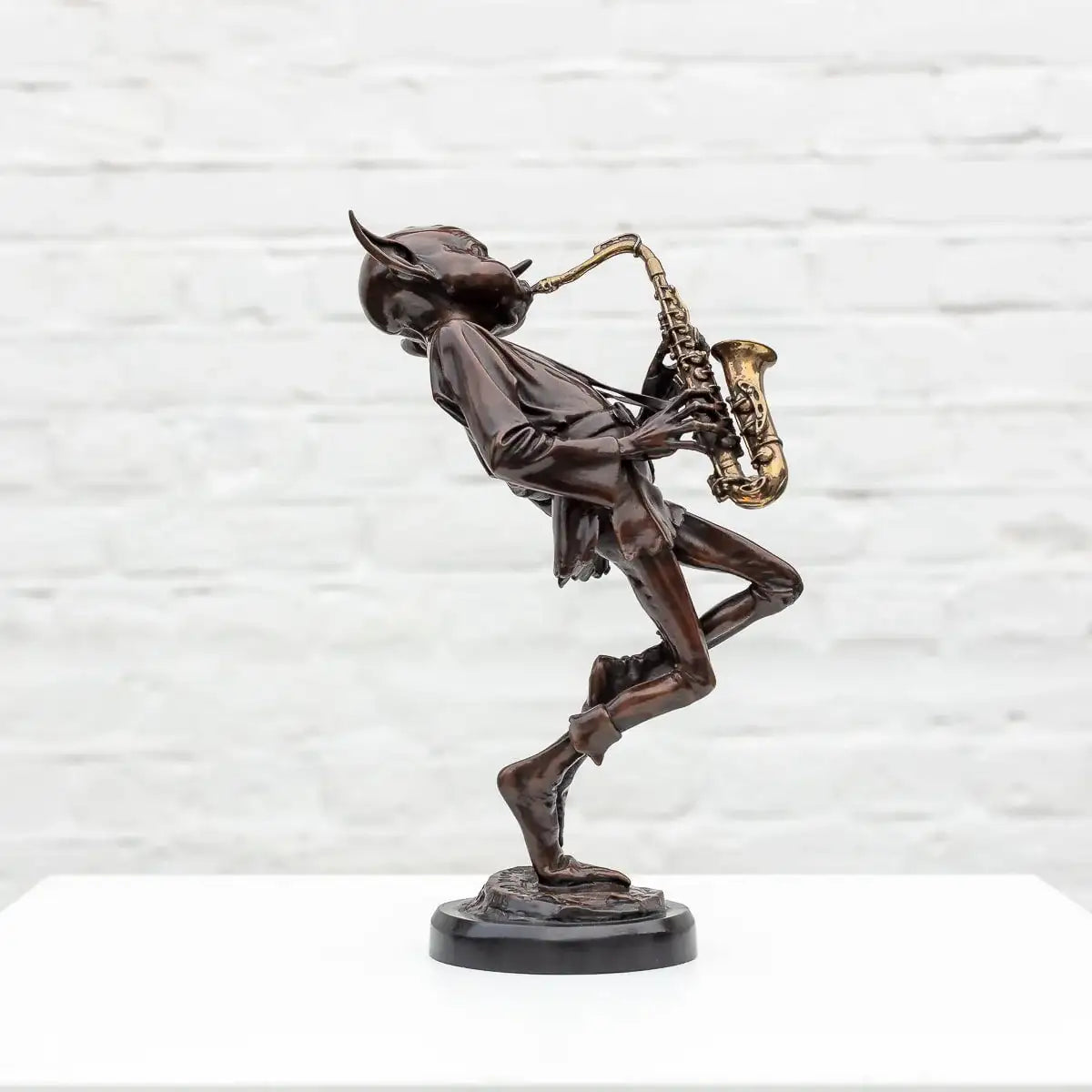 Sax Player - Bronze Sculpture (Miniature) - Edition by artist David Goode - Wyecliffe Galleries