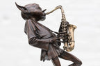 Sax Player - Bronze Sculpture (Miniature) - Edition by artist David Goode - Wyecliffe Galleries