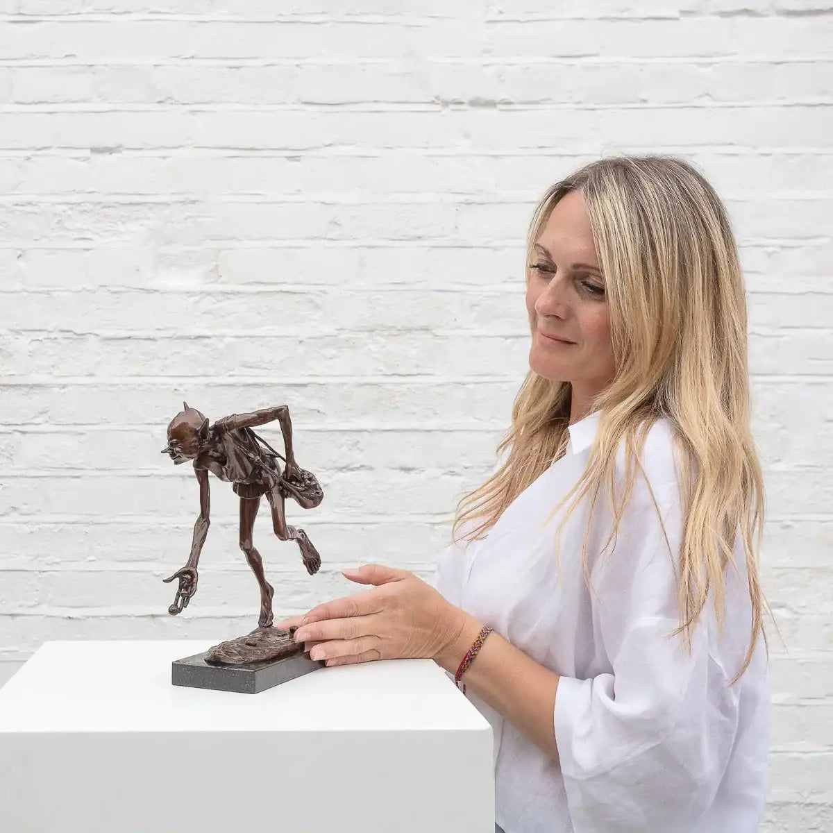 Snailmaker - Bronze Sculpture (Miniature) - Edition by artist David Goode - Wyecliffe Galleries