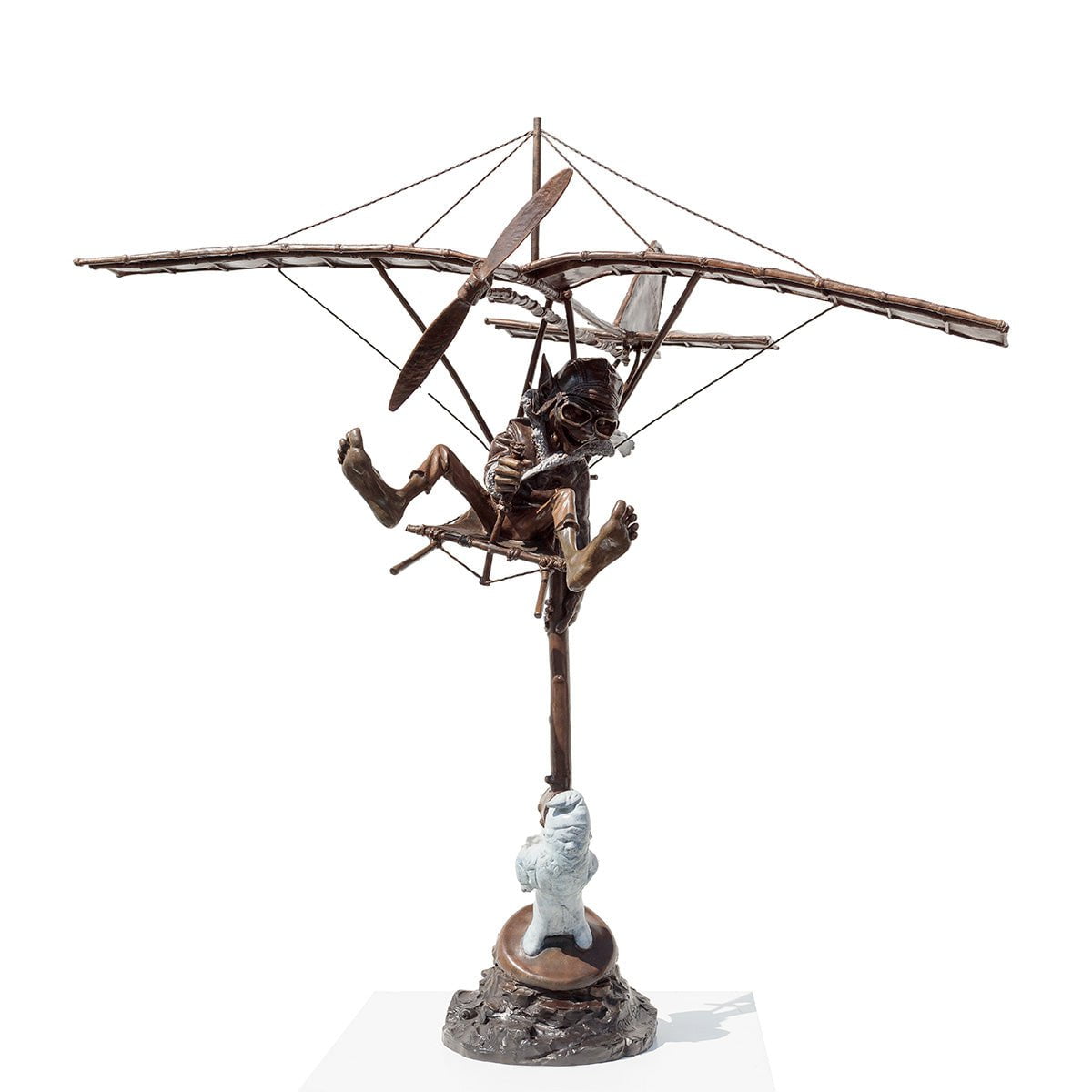 The Aviator - Bronze Sculpture (Medium) - Edition David Goode Sculpture