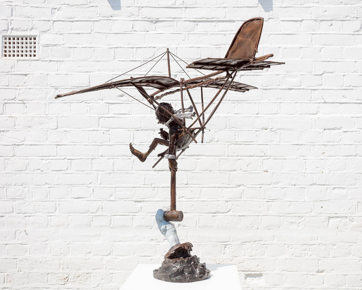 The Aviator - Bronze Sculpture (Medium) - Edition David Goode Sculpture