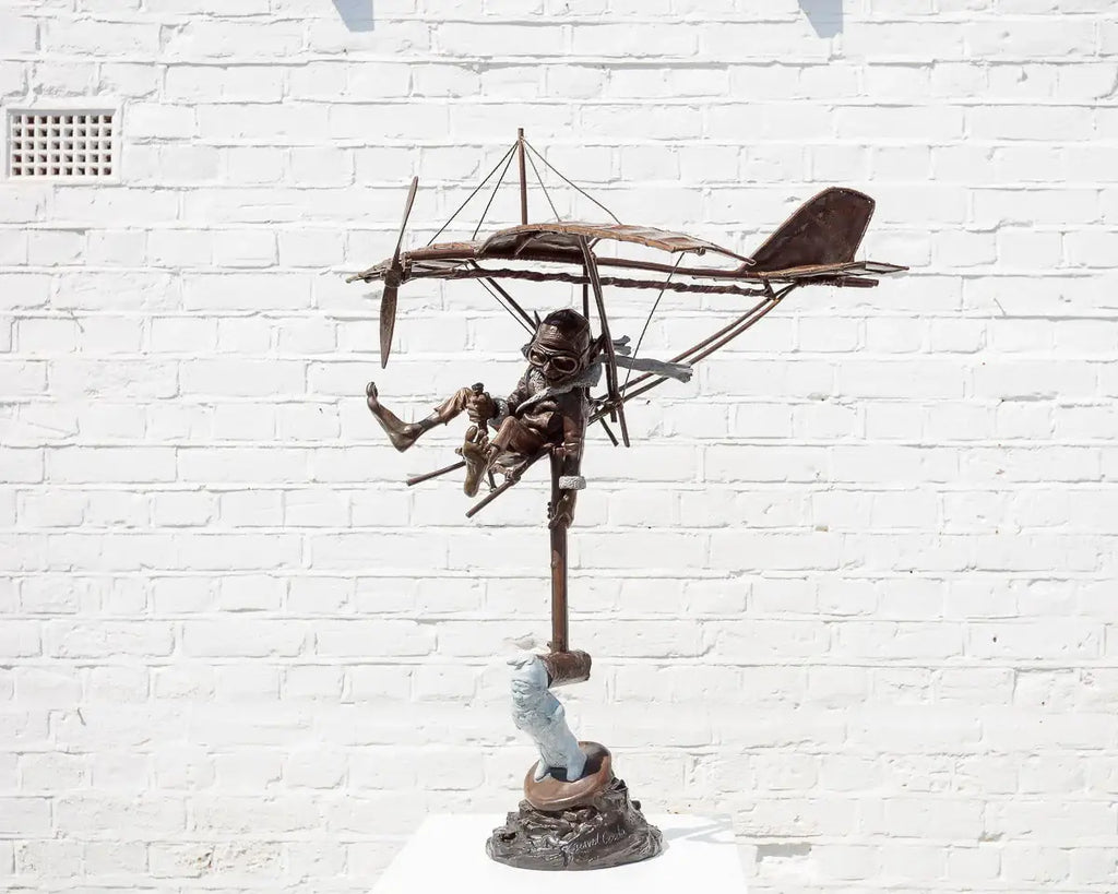 The Aviator - Bronze Sculpture (Medium) - Edition by artist David Goode - Wyecliffe Galleries
