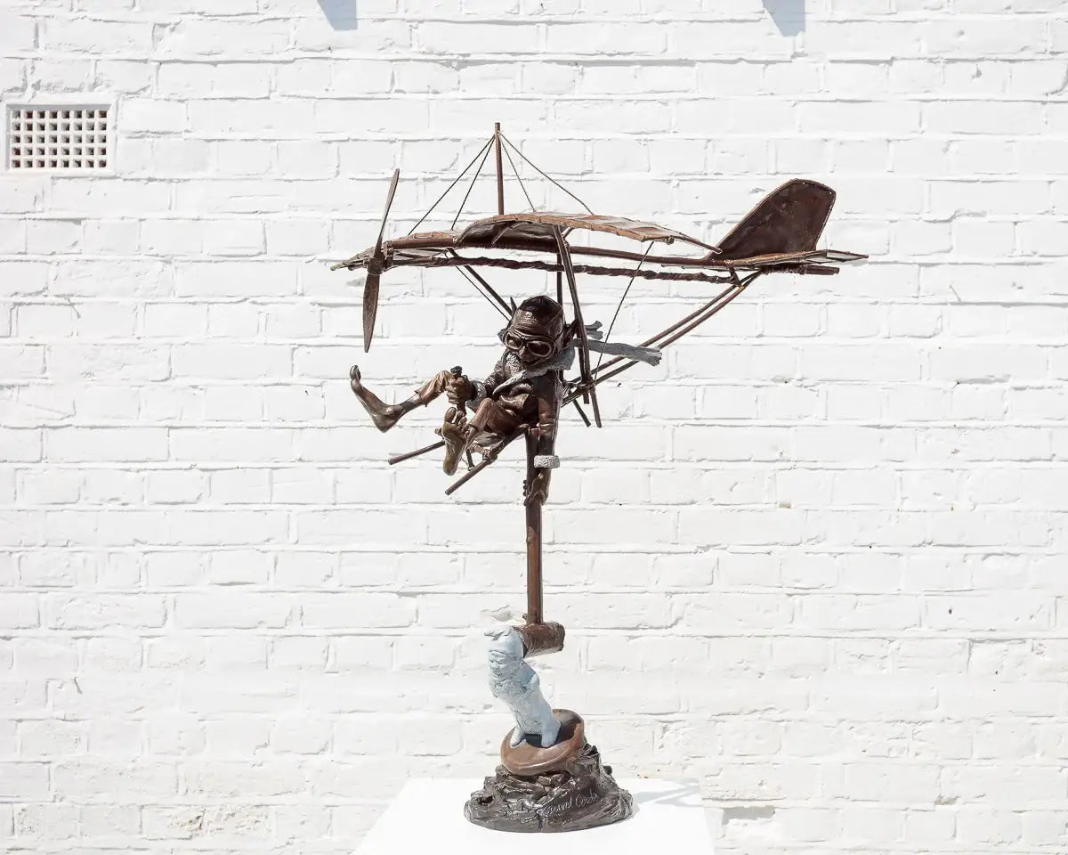 The Aviator - Bronze Sculpture (Medium) - Edition by artist David Goode - Wyecliffe Galleries