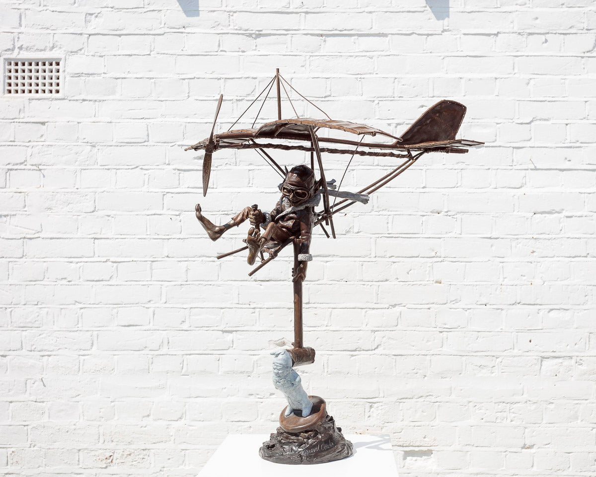 The Aviator - Bronze Sculpture (Medium) - Edition David Goode Sculpture