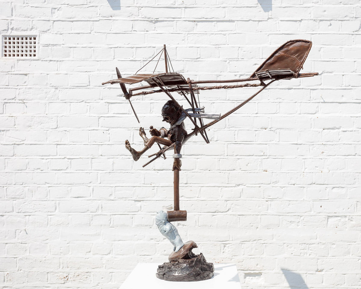 The Aviator - Bronze Sculpture (Medium) - Edition David Goode Sculpture