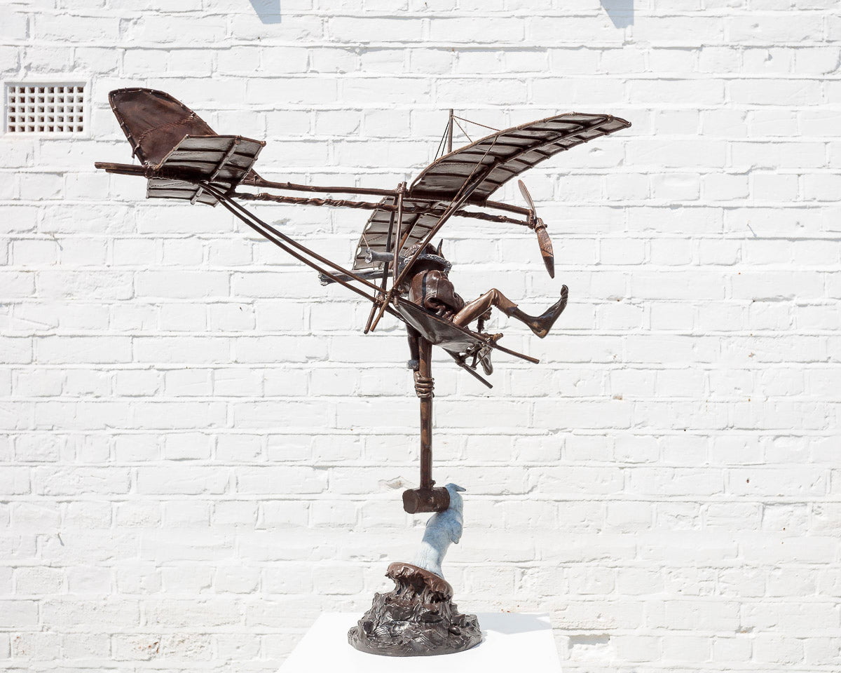 The Aviator - Bronze Sculpture (Medium) - Edition David Goode Sculpture