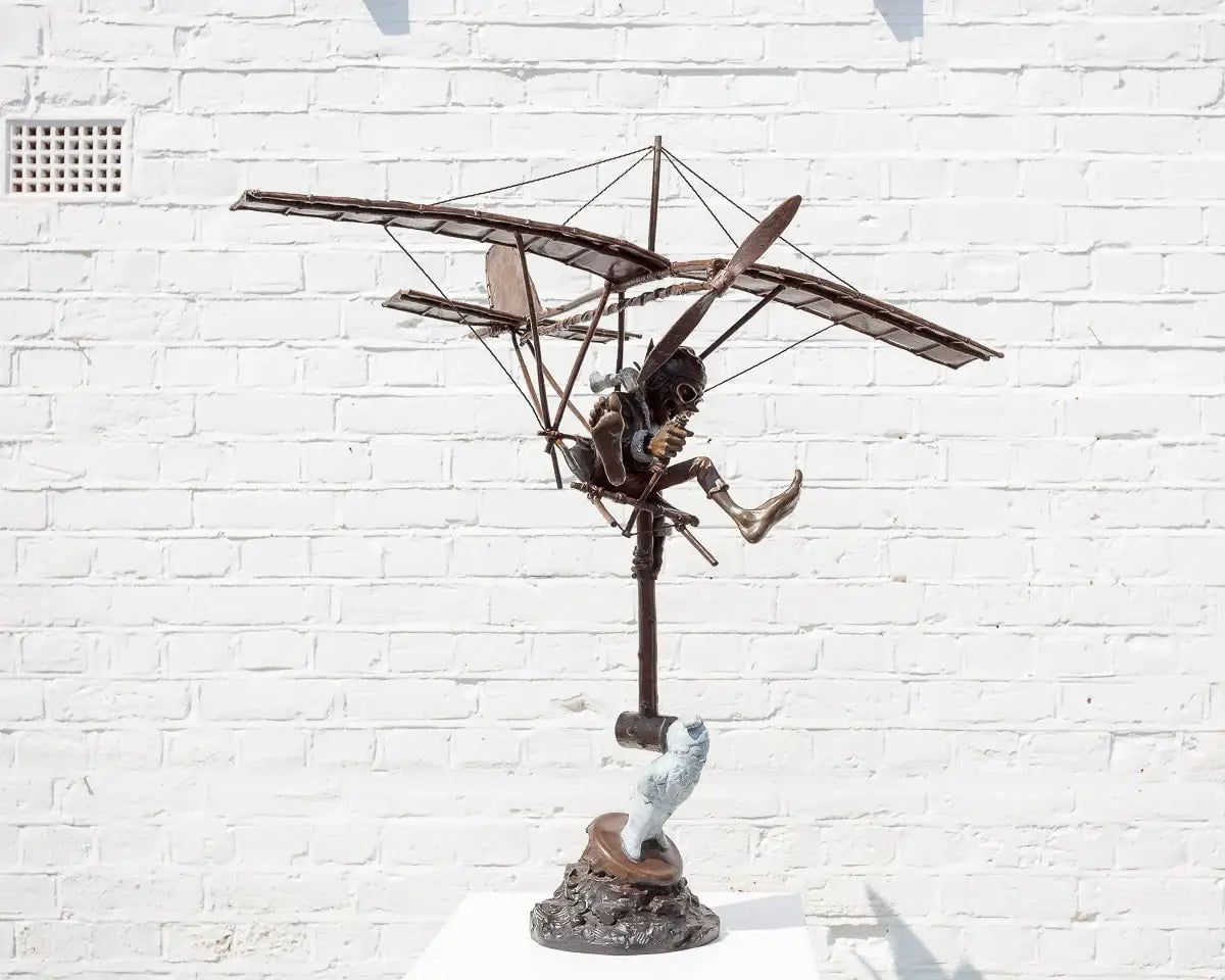 The Aviator - Bronze Sculpture (Medium) - Edition by artist David Goode - Wyecliffe Galleries