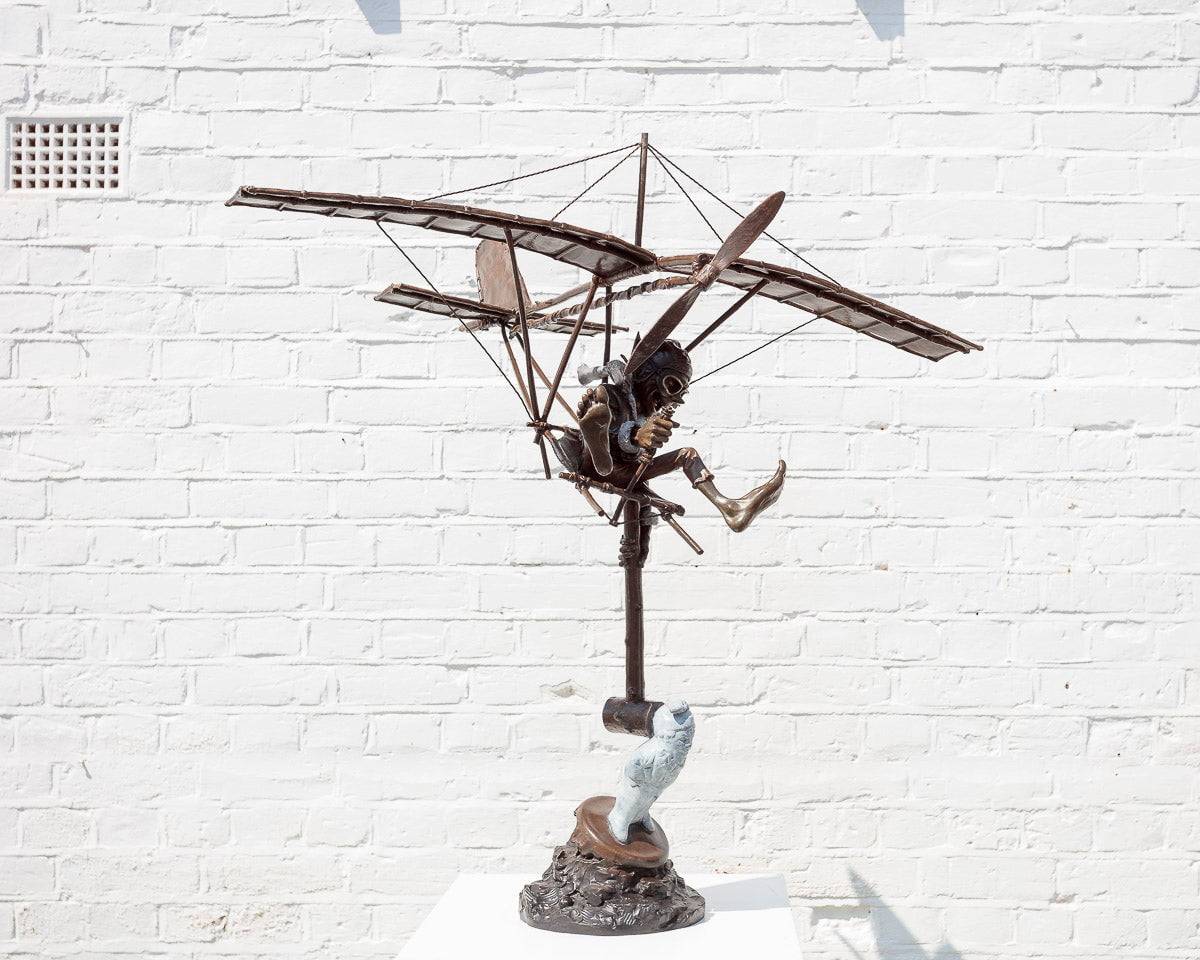 The Aviator - Bronze Sculpture (Medium) - Edition David Goode Sculpture