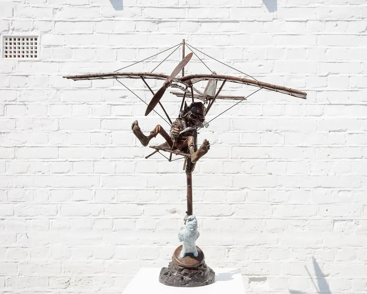 The Aviator - Bronze Sculpture (Medium) - Edition by artist David Goode - Wyecliffe Galleries