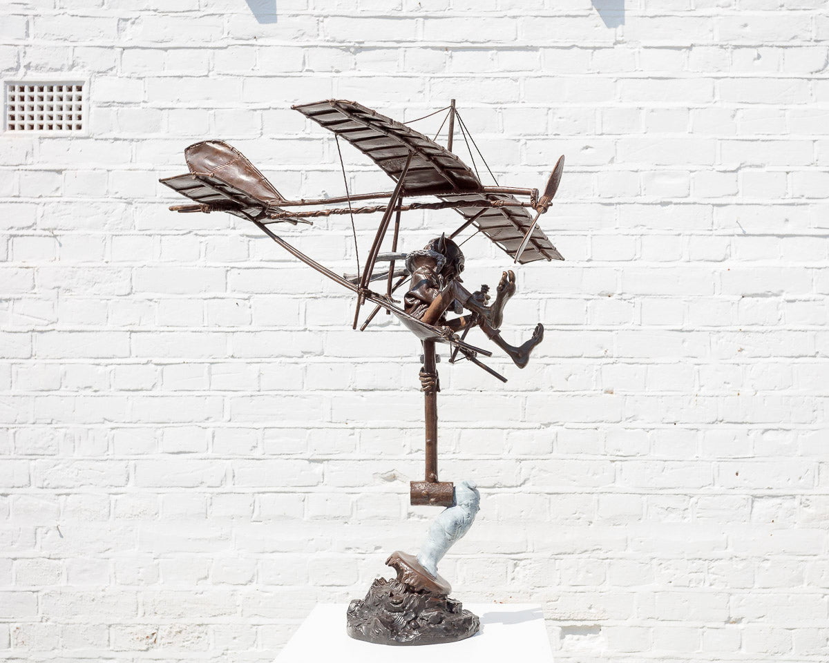 The Aviator - Bronze Sculpture (Medium) - Edition David Goode Sculpture