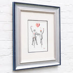 A Boozy Bike Ride - Original Sketch - SOLD by artist David Renshaw - Wyecliffe Galleries