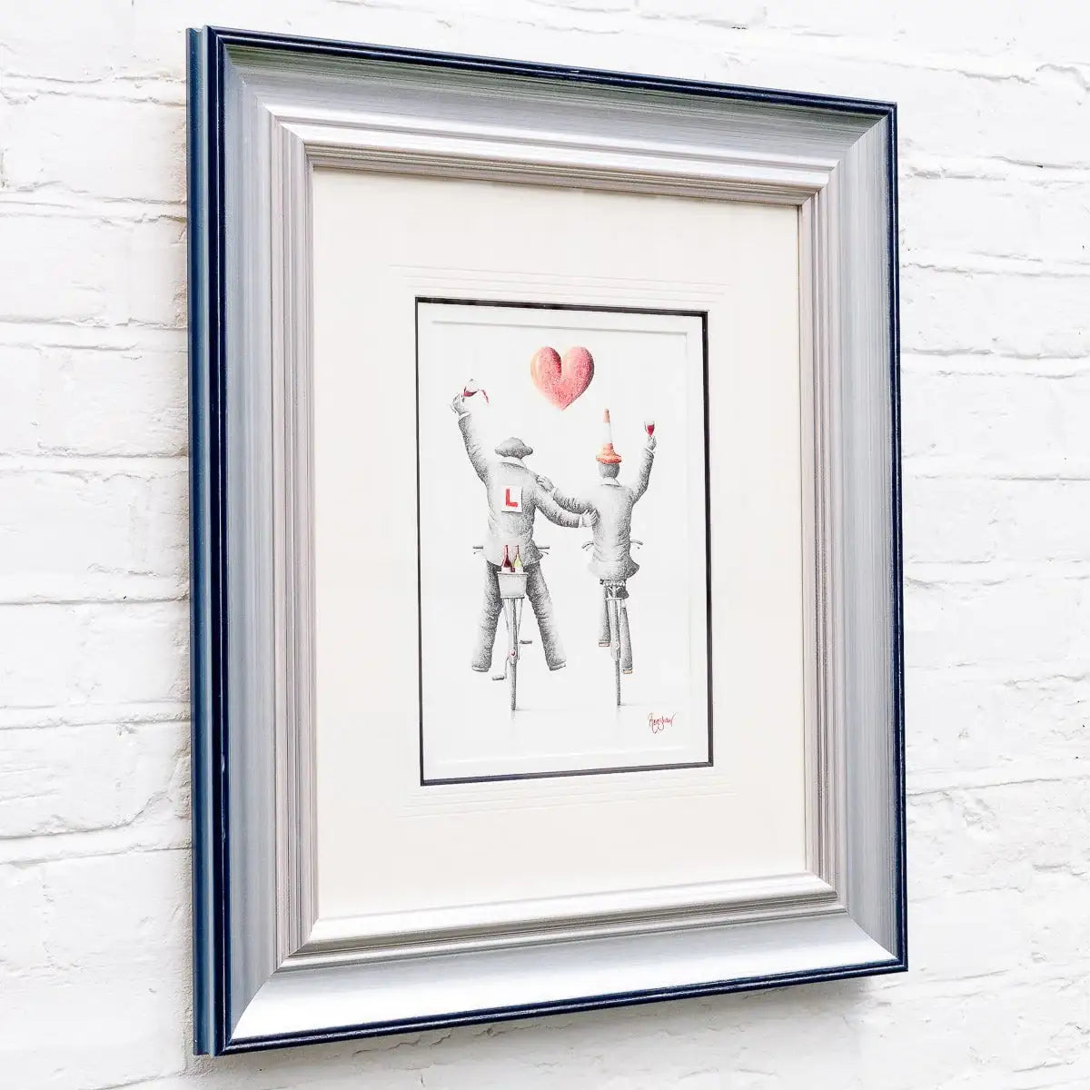 A Boozy Bike Ride - Original Sketch - SOLD by artist David Renshaw - Wyecliffe Galleries