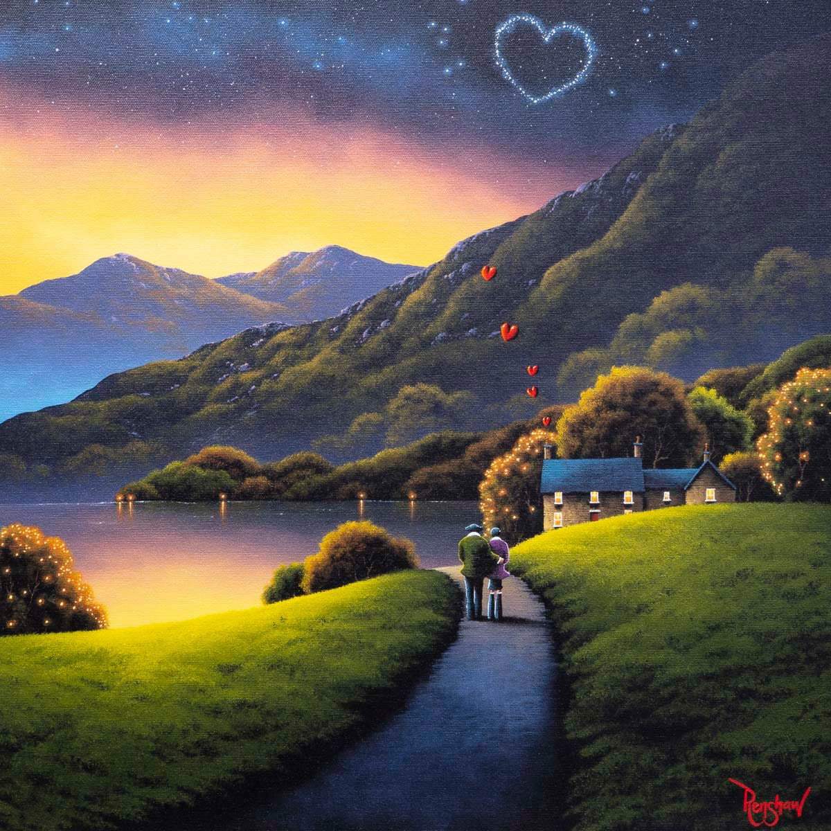 A Love That's Written In The Stars - Artist Proof - SOLD by artist David Renshaw - Wyecliffe Galleries