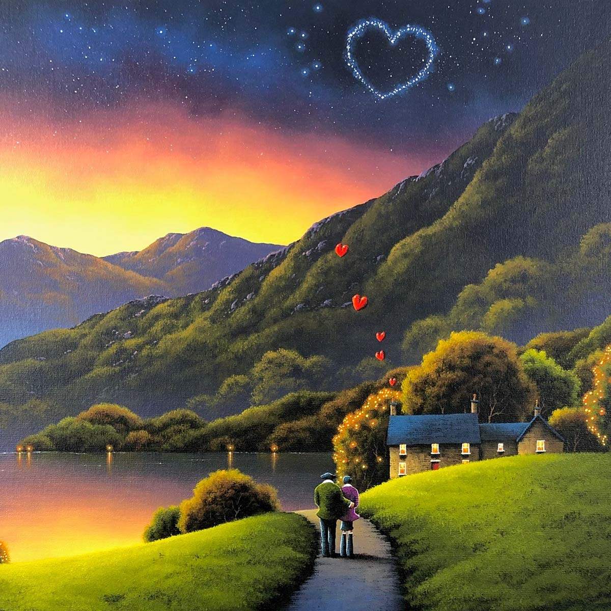 A Love That's Written In The Stars - Artist Proof - SOLD by artist David Renshaw - Wyecliffe Galleries