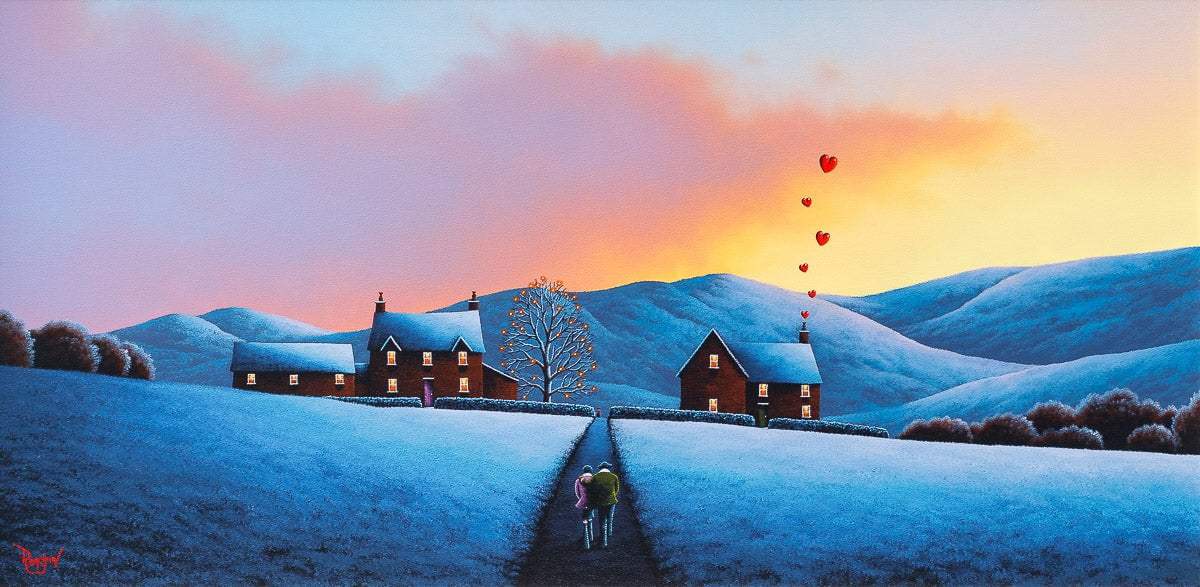 A Warm Winter's Welcome - Original by artist David Renshaw - Wyecliffe Galleries