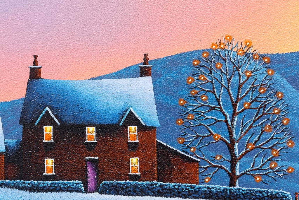A Warm Winter's Welcome - Original by artist David Renshaw - Wyecliffe Galleries