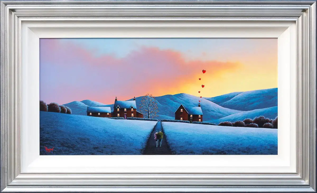 A Warm Winter's Welcome - Original by artist David Renshaw - Wyecliffe Galleries