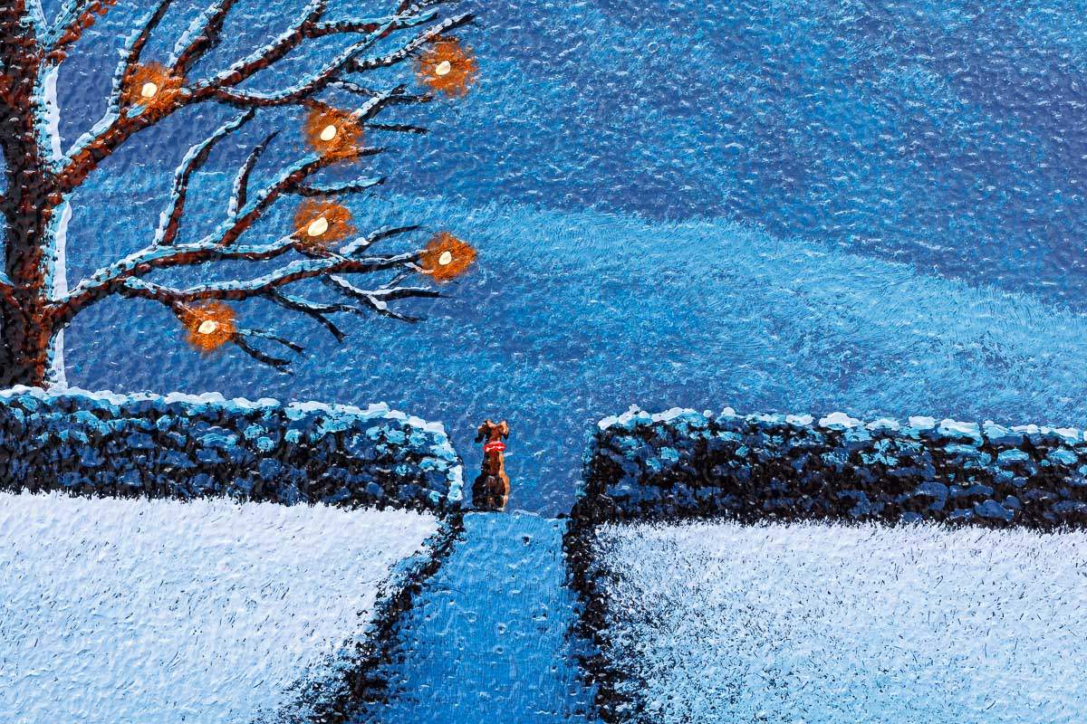 A Warm Winter's Welcome - Original by artist David Renshaw - Wyecliffe Galleries