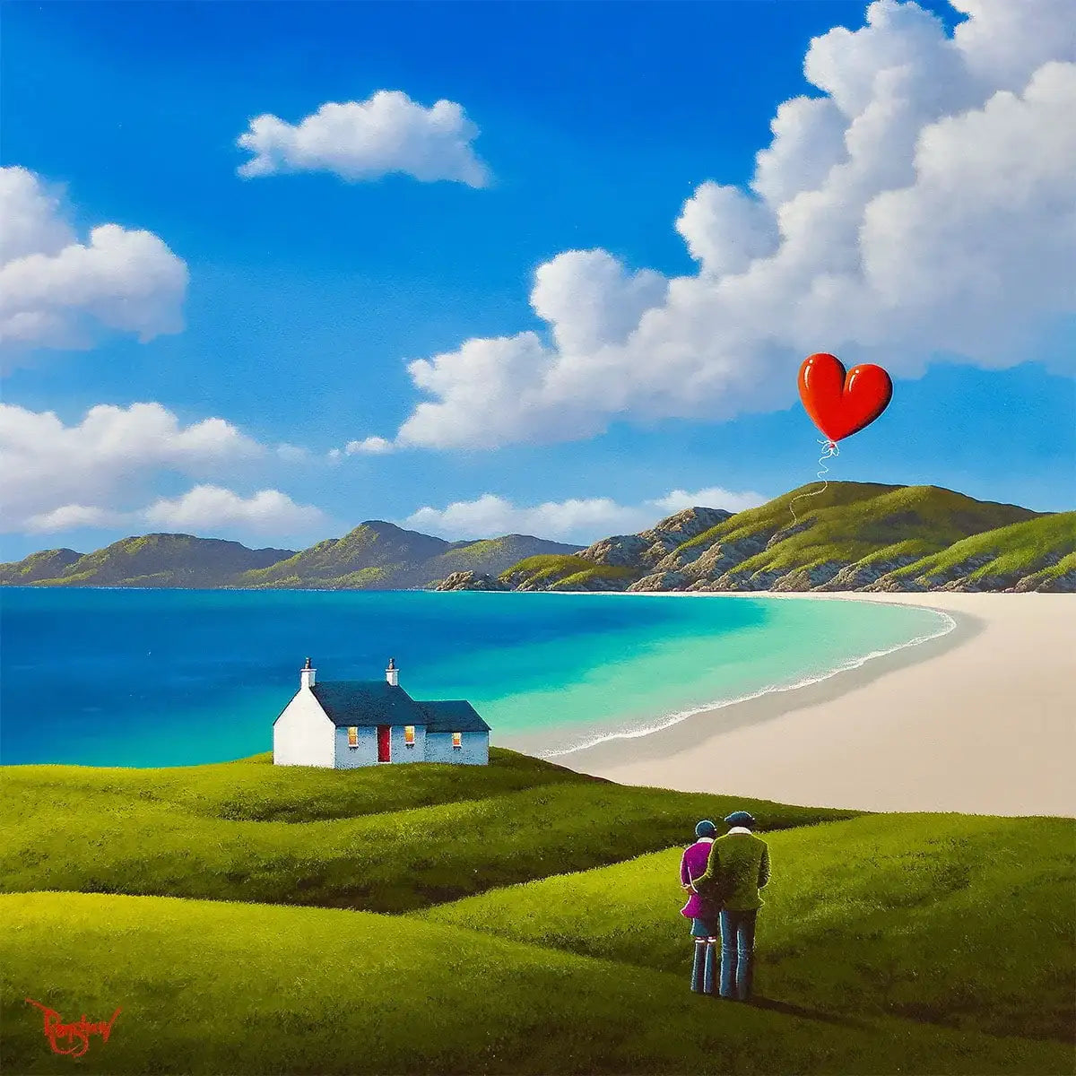 A Weekend Above The Bay - Original by artist David Renshaw - Wyecliffe Galleries