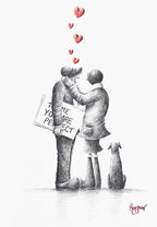 Actually.... I Love You Too - Original Sketch - SOLD by artist David Renshaw - Wyecliffe Galleries