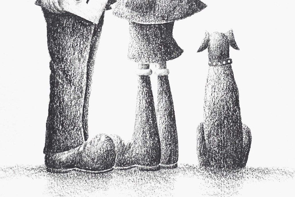 Actually.... I Love You Too - Original Sketch - SOLD by artist David Renshaw - Wyecliffe Galleries