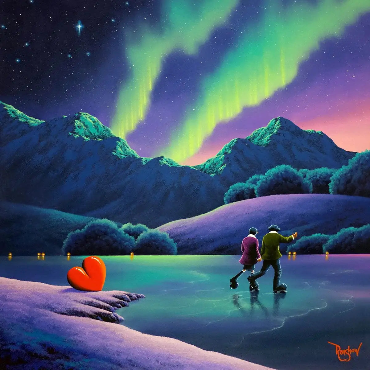 Adventure Under The Celestial Lights - Original by artist David Renshaw - Wyecliffe Galleries