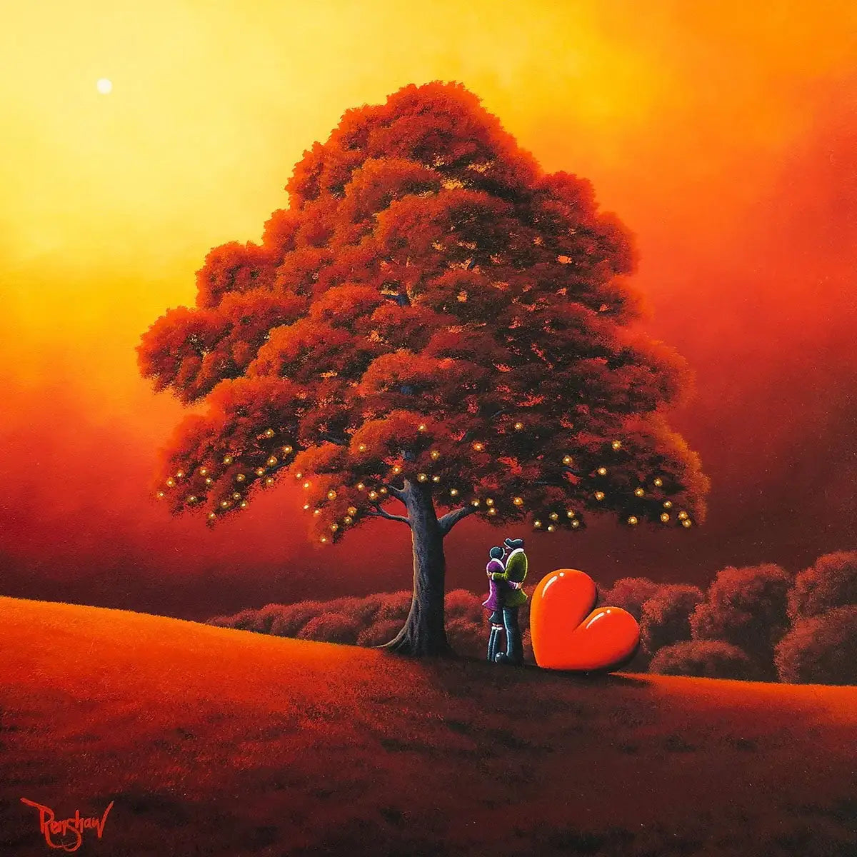 Autumn Skies And Pumpkin Pies - Original - SOLD by artist David Renshaw - Wyecliffe Galleries
