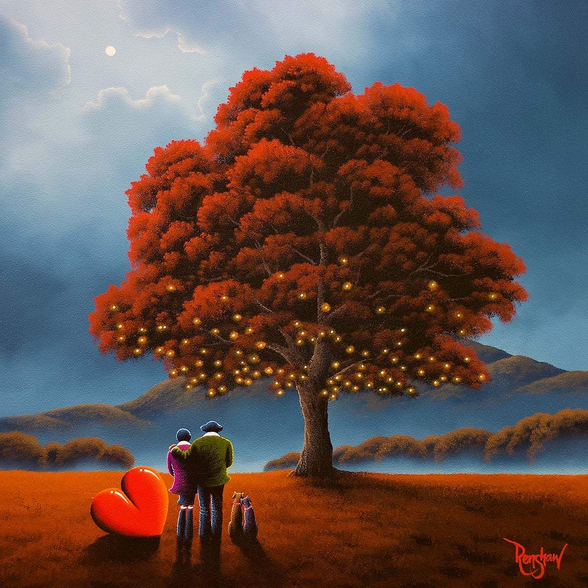 Autumnal Glow - Original - SOLD by artist David Renshaw - Wyecliffe Galleries
